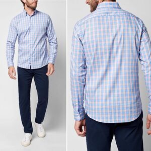 Faherty The Movement Sport Shirt in Bay Reef Check Size M